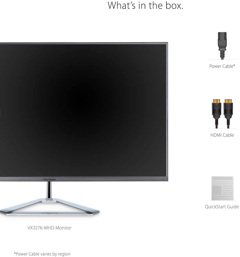 ViewSonic VX3276-MHD 32 Inch 1080p Frameless Widescreen IPS Monitor with Screen Split Capability HDMI and DisplayPort ViewSonic VX3276-MHD 32 Inch 1080p Frameless Widescreen IPS Monitor with Screen Split Capability HDMI and DisplayPort